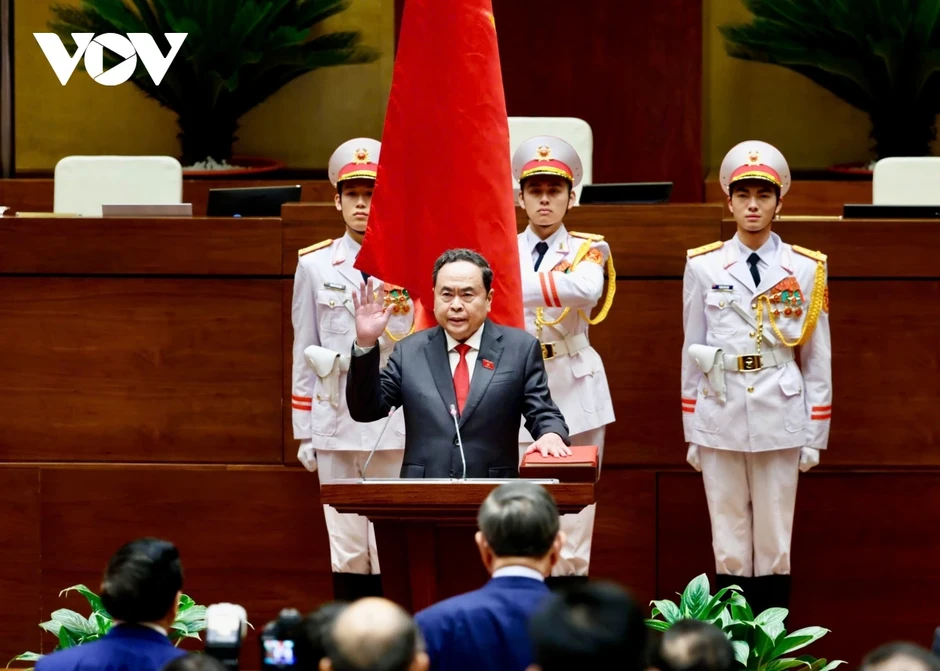 Chùm ảnh: Chủ tịch Quốc hội Trần Thanh Mẫn tuyên thệ nhậm chức