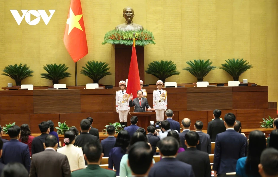 Chùm ảnh: Chủ tịch Quốc hội Trần Thanh Mẫn tuyên thệ nhậm chức