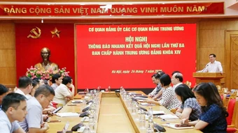 Cơ quan Đảng ủy các cơ quan Đảng Trung ương thông báo nhanh kết quả Hội nghị Trung ương 3 khóa XIV