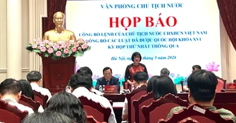 Công bố 9 luật được thông qua tại kỳ họp thứ nhất Quốc hội khóa XVI