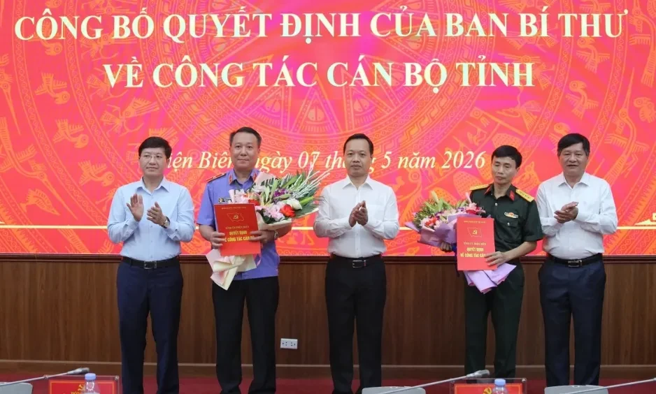 Công bố quyết định của Ban Bí thư về chỉ định 2 nhân sự tham gia Ban Chấp hành Đảng bộ tỉnh Điện Biên