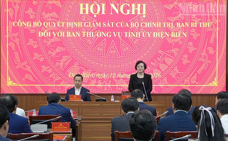 Công bố quyết định giám sát Ban Thường vụ Tỉnh ủy Điện Biên Công bố quyết định giám sát Ban Thường vụ Tỉnh ủy Điện Biên