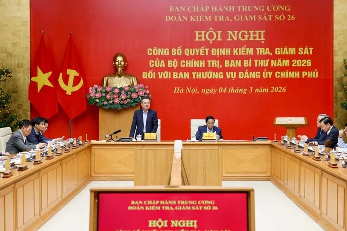 Công bố quyết định kiểm tra của Bộ Chính trị đối với Ban Thường vụ Chính phủ Công bố quyết định kiểm tra của Bộ Chính trị đối với Ban Thường vụ Chính phủ