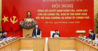 Công bố quyết định kiểm tra của Bộ Chính trị đối với Ban Thường vụ Chính phủ