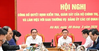 Công bố quyết định kiểm tra, giám sát của Bộ Chính trị, Ban Bí thư
