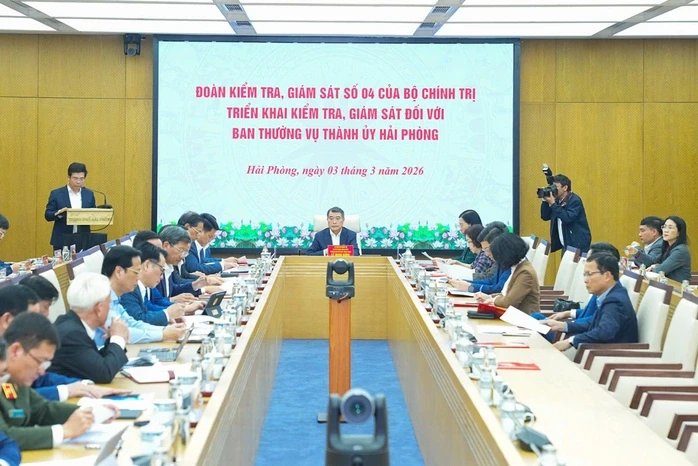 Công bố quyết định kiểm tra, giám sát đối với Ban Thường vụ Thành ủy Hải Phòng