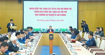 Công bố quyết định kiểm tra, giám sát đối với Ban Thường vụ Thành ủy Hải Phòng