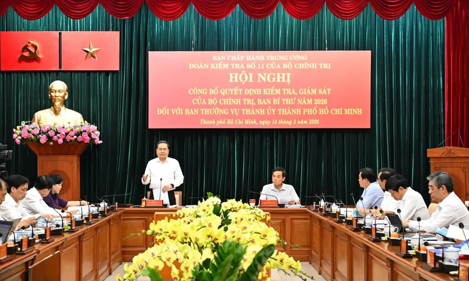Công bố quyết định kiểm tra, giám sát năm 2026 đối với Ban Thường vụ Thành ủy TPHCM