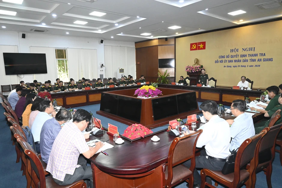 Công bố quyết định thanh tra của Bộ Quốc phòng tại An Giang Công bố quyết định thanh tra của Bộ Quốc phòng tại An Giang