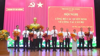 Đà Nẵng công bố các quyết định về công tác cán bộ