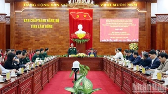 Đại tướng Nguyễn Tân Cương thăm và làm việc tại Lâm Đồng