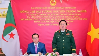 Đại tướng Nguyễn Trọng Nghĩa thăm Đại sứ quán Việt Nam tại Algeria