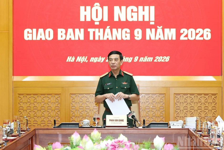 Đại tướng Phan Văn Giang chủ trì Hội nghị giao ban Bộ Quốc phòng tháng 9