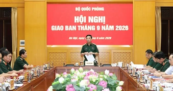 Đại tướng Phan Văn Giang chủ trì Hội nghị giao ban Bộ Quốc phòng tháng 9