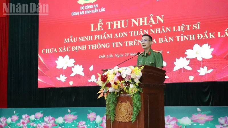 Đắk Lắk thu nhận mẫu ADN cho thân nhân liệt sĩ chưa xác định được danh tính trên địa bàn Đắk Lắk thu nhận mẫu ADN cho thân nhân liệt sĩ chưa xác định được danh tính trên địa bàn