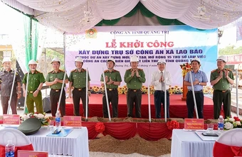 Đẩy nhanh xây dựng trụ sở Công an các xã biên giới ở Quảng Trị
