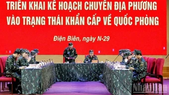 Điện Biên luyện tập vận hành cơ chế trong diễn tập khu vực phòng thủ tỉnh năm 2026