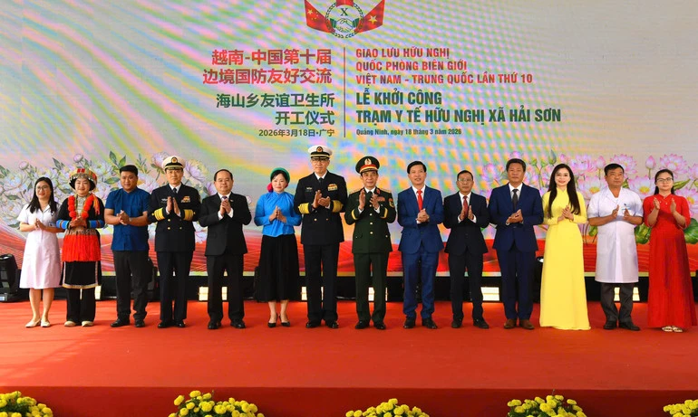 Đoàn cấp cao Bộ Quốc phòng Việt Nam và Trung Quốc dự lễ khởi công Trạm Y tế hữu nghị xã Hải Sơn Đoàn cấp cao Bộ Quốc phòng Việt Nam và Trung Quốc dự lễ khởi công Trạm Y tế hữu nghị xã Hải Sơn