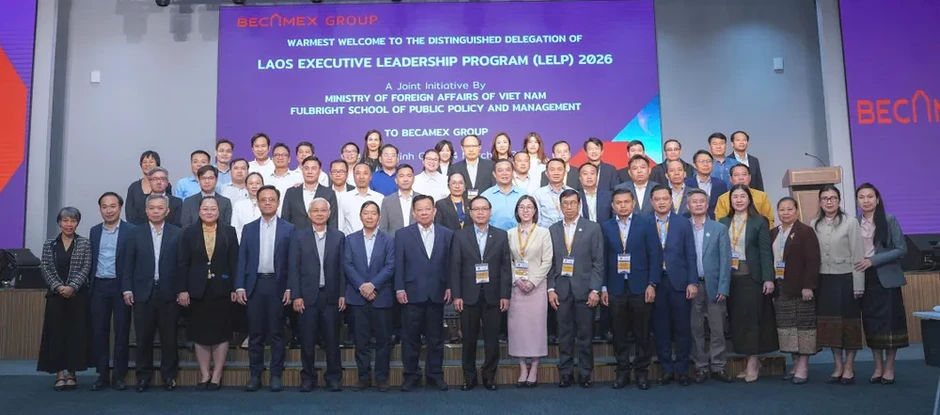 Đoàn cấp cao Lào khảo sát mô hình Becamex tại LELP 2026 Đoàn cấp cao Lào khảo sát mô hình Becamex tại LELP 2026