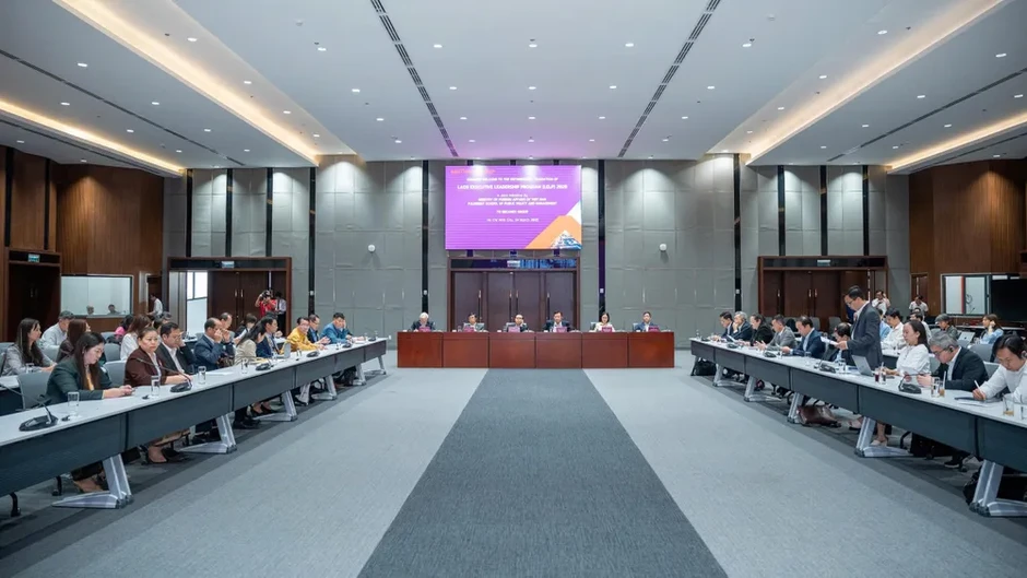 Đoàn cấp cao Lào khảo sát mô hình Becamex tại LELP 2026 Đoàn cấp cao Lào khảo sát mô hình Becamex tại LELP 2026