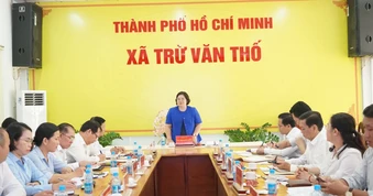 Đoàn công tác Thành ủy TPHCM làm việc với Đảng ủy xã Trừ Văn Thố
