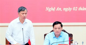 Đoàn công tác Ủy ban Kiểm tra Trung ương làm việc với Ban Thường vụ Tỉnh ủy Nghệ An