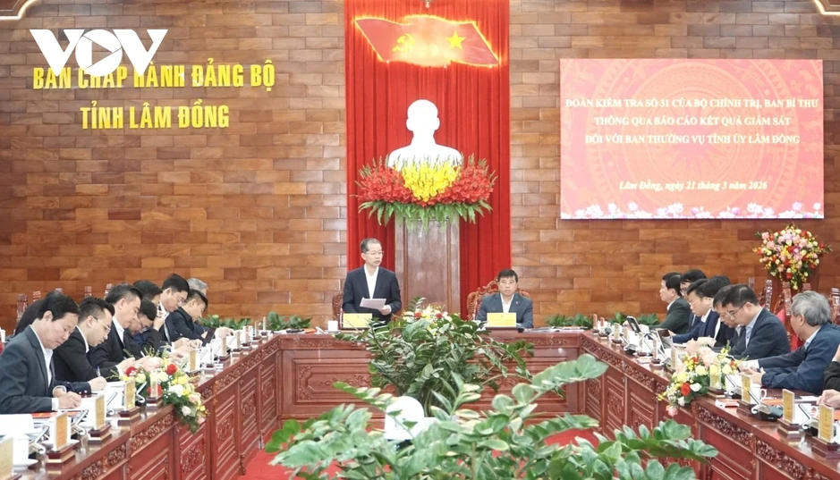 Đoàn kiểm tra Bộ Chính trị giám sát triển khai các nghị quyết tại Lâm Đồng Đoàn kiểm tra Bộ Chính trị giám sát triển khai các nghị quyết tại Lâm Đồng