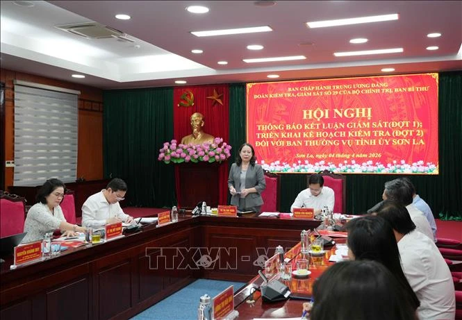 Đoàn kiểm tra, giám sát của Bộ Chính trị, Ban Bí thư làm việc với Ban Thường vụ Tỉnh ủy Sơn La Đoàn kiểm tra, giám sát của Bộ Chính trị, Ban Bí thư làm việc với Ban Thường vụ Tỉnh ủy Sơn La