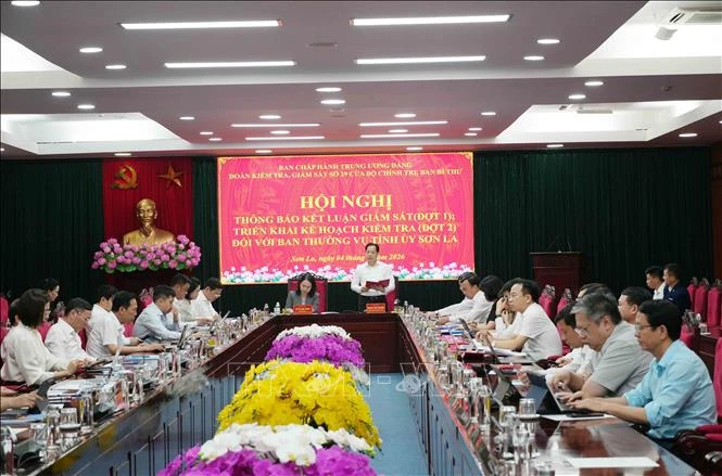Đoàn kiểm tra, giám sát của Bộ Chính trị, Ban Bí thư làm việc với Ban Thường vụ Tỉnh ủy Sơn La Đoàn kiểm tra, giám sát của Bộ Chính trị, Ban Bí thư làm việc với Ban Thường vụ Tỉnh ủy Sơn La