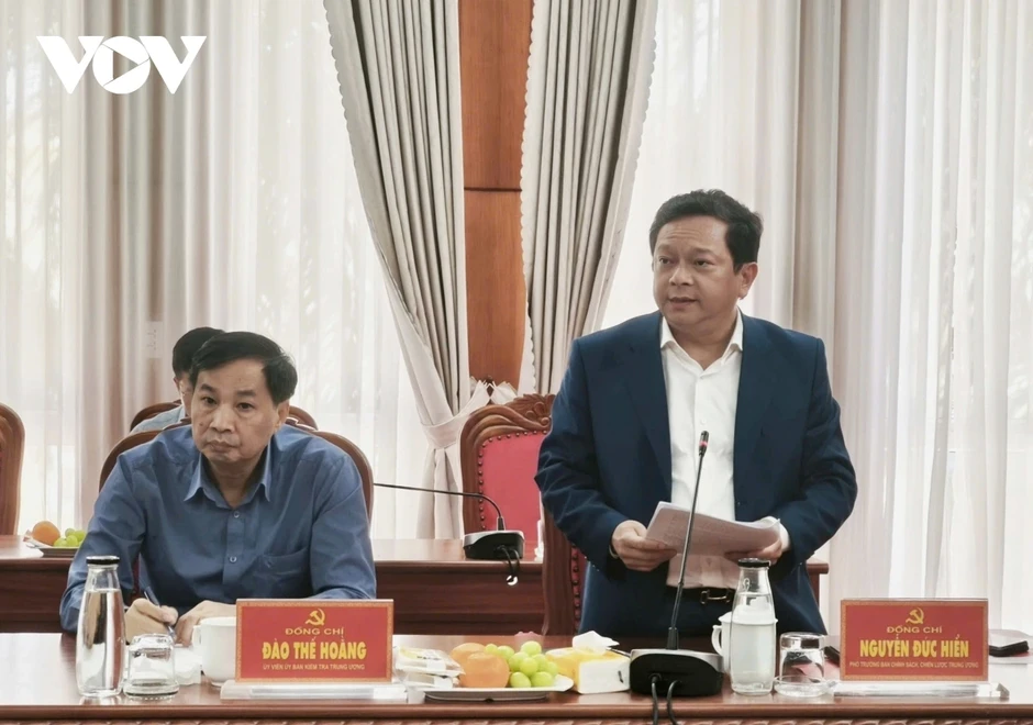 Đoàn kiểm tra, giám sát của Bộ Chính trị thông qua dự thảo báo cáo tại Đắk Lắk