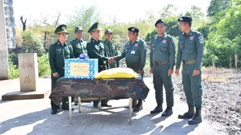 Đồn Biên phòng Yok Đôn thăm, chúc Tết Chol Chnam Thmay lực lượng bảo vệ biên giới Campuchia