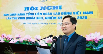 Đồng chí Nguyễn Anh Tuấn được bầu làm Chủ tịch Tổng Liên đoàn Lao động Việt Nam