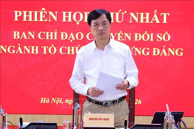 Đồng chí Nguyễn Duy Ngọc làm Trưởng Ban Chỉ đạo chuyển đổi số ngành Tổ chức xây dựng Đảng Đồng chí Nguyễn Duy Ngọc làm Trưởng Ban Chỉ đạo chuyển đổi số ngành Tổ chức xây dựng Đảng