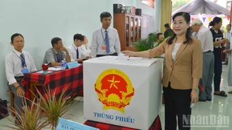 Gần 3,1 triệu cử tri tỉnh Đồng Tháp nô nức đi bầu cử