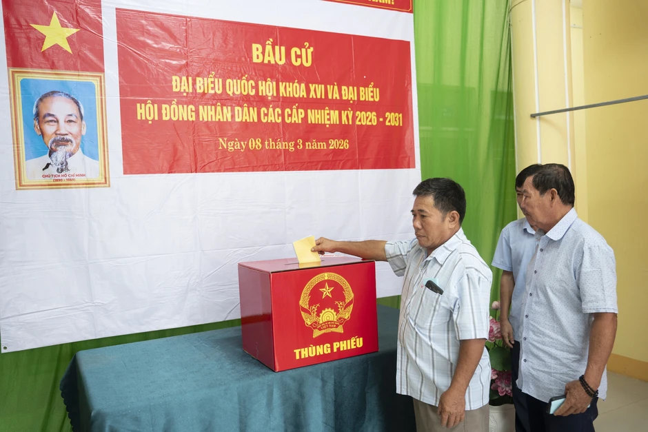 Hình ảnh cử tri đặc khu Thổ Châu, tỉnh An Giang nô nức đi bầu cử sớm Hình ảnh cử tri đặc khu Thổ Châu, tỉnh An Giang nô nức đi bầu cử sớm
