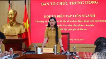 Hoàn thiện hệ thống dữ liệu lớn về tổ chức bộ máy và cán bộ, liên thông đồng bộ trong toàn hệ thống chính trị
