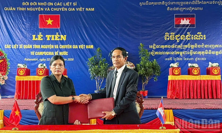 Hồi hương 6 hài cốt liệt sĩ hy sinh tại Campuchia về đất mẹ quê hương