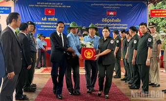 Hồi hương 6 hài cốt liệt sĩ hy sinh tại Campuchia về đất mẹ quê hương