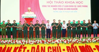 Hội thảo “Công tác nghiên cứu lý luận quân sự, quốc phòng - Thực trạng và kinh nghiệm” nhận được hơn 120 bài tham luận