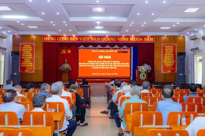 Hơn 3.000 đảng viên phường Tăng Nhơn Phú dự hội nghị quán triệt Nghị quyết 79, Nghị quyết 80