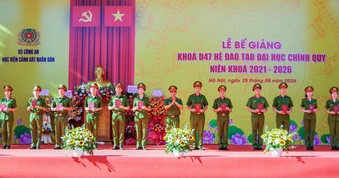 Hơn 500 học viên Học viện Cảnh sát nhân dân nhận bằng tốt nghiệp