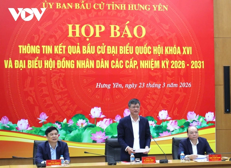 Hưng Yên công bố kết quả bầu cử ĐBQH khóa XVI và HĐND các cấp Hưng Yên công bố kết quả bầu cử ĐBQH khóa XVI và HĐND các cấp