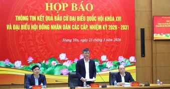 Hưng Yên đạt 99,56% cử tri đi bầu cử