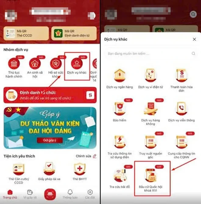 Hướng dẫn cử tri thay đổi nơi bỏ phiếu, xem danh sách người ứng cử trên VNeID Hướng dẫn cử tri thay đổi nơi bỏ phiếu, xem danh sách người ứng cử trên VNeID