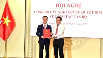 Khánh Hòa công bố các quyết định về công tác cán bộ