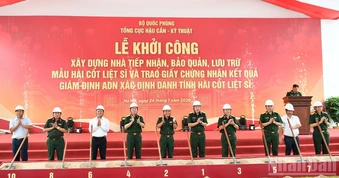 Khởi công xây dựng công trình nhà tiếp nhận, bảo quản, lưu trữ mẫu hài cốt liệt sĩ