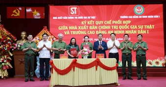 Ký kết quy chế phối hợp giữa Nhà xuất bản Chính trị quốc gia Sự thật và Trường Cao đẳng An ninh nhân dân I