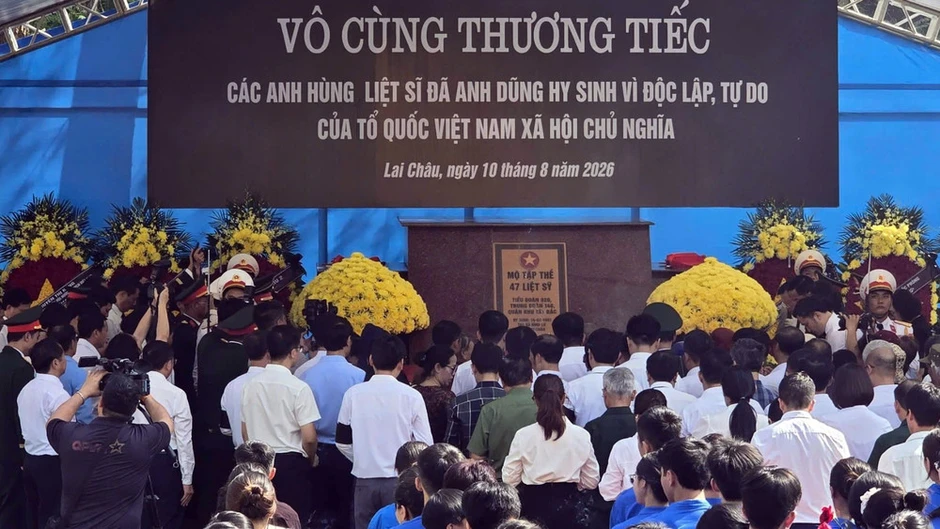 Lai Châu tổ chức truy điệu và an táng 47 hài cốt liệt sĩ Lai Châu tổ chức truy điệu và an táng 47 hài cốt liệt sĩ