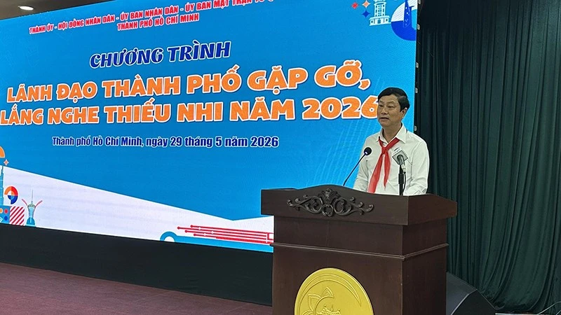 Lãnh đạo Thành phố Hồ Chí Minh gặp gỡ, lắng nghe nguyện vọng của thiếu nhi Lãnh đạo Thành phố Hồ Chí Minh gặp gỡ, lắng nghe nguyện vọng của thiếu nhi