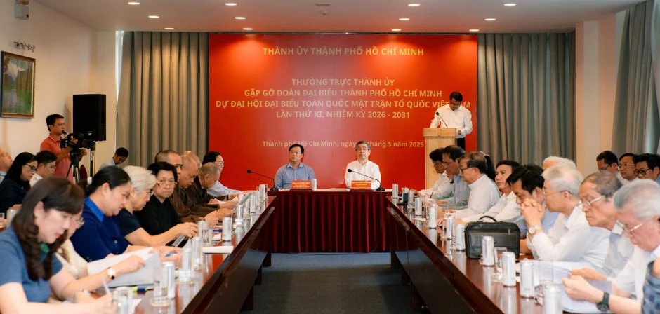 Lãnh đạo TPHCM gặp gỡ, giao nhiệm vụ cho Đoàn đại biểu dự Đại hội toàn quốc MTTQ Việt Nam Lãnh đạo TPHCM gặp gỡ, giao nhiệm vụ cho Đoàn đại biểu dự Đại hội toàn quốc MTTQ Việt Nam